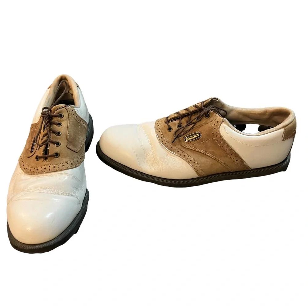 Footjoy dry joys leather golf shoe sz 9m - Picture 1 of 10